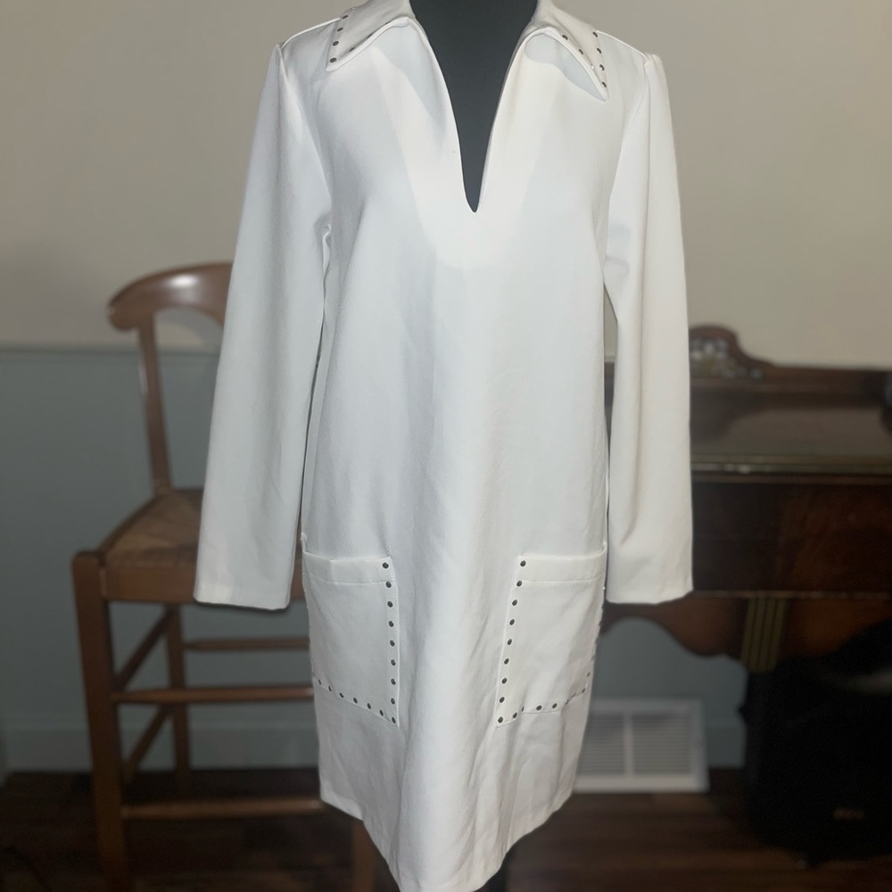 NWT Zara white studded dress - XS